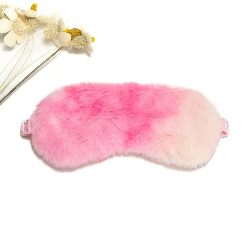 Comfortable Fit Velvet Sleeping Eye Mask Solid Color Soft Touch Soft Eyepatch Breathable Fabric Elastic Eye Cover Travel Trip