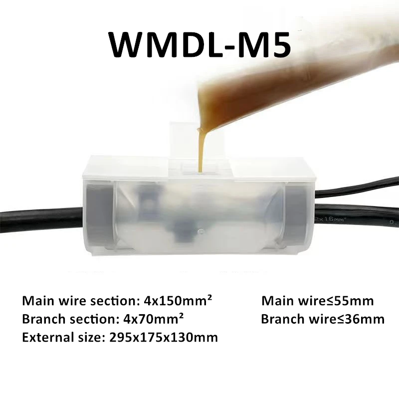 Outdoor onderwaterpompkabelconnector IP68 waterdichte drieweg lijminjectie beschermingsdoos aansluitdoos voor elektrische bedrading