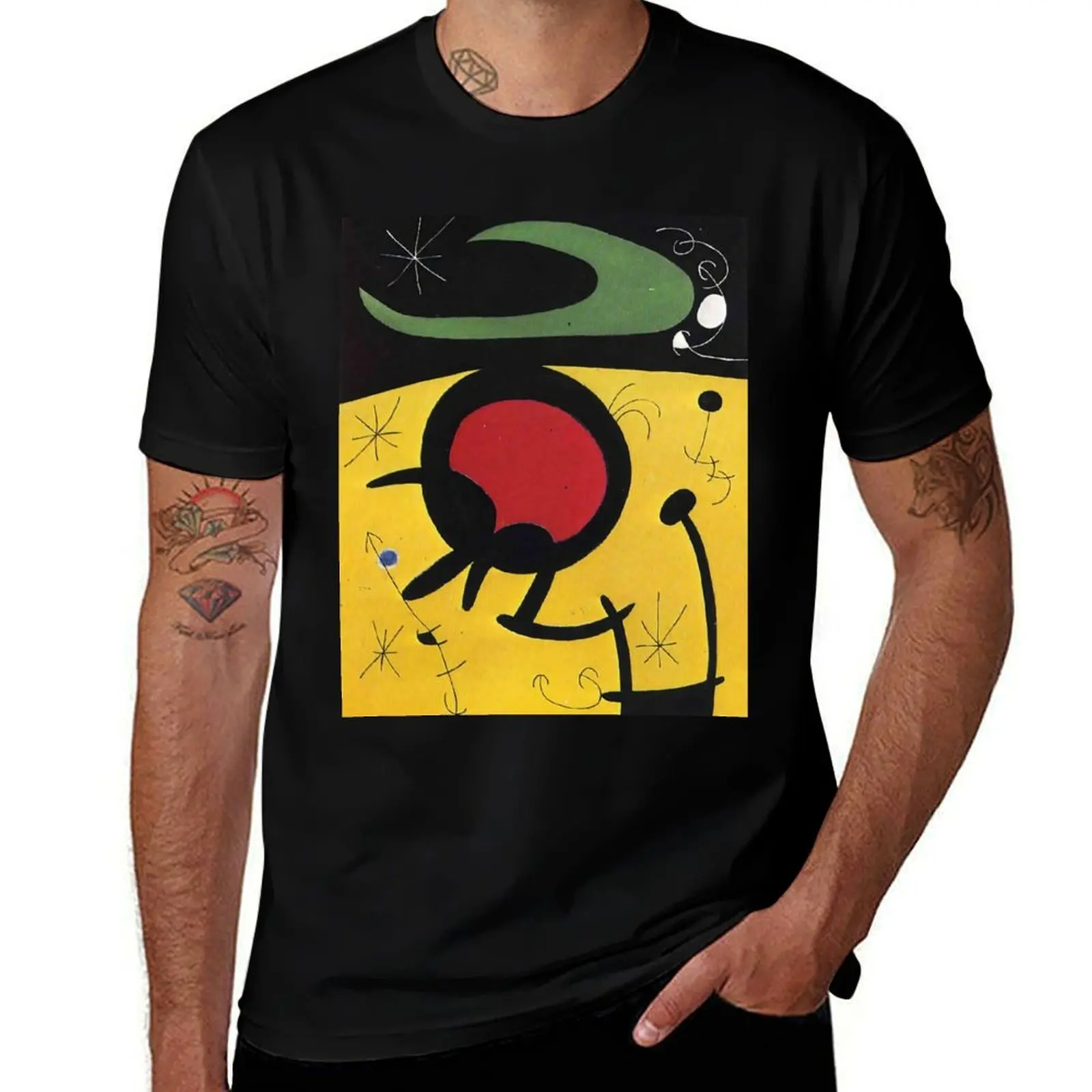 

Футболка Joan Mironim Art, хлопковые футболки, мужские футболки с принтом, мужская футболка