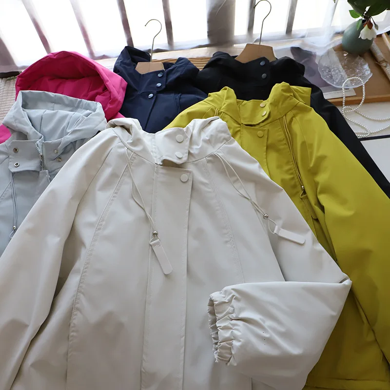 

Уникальный супер милый женский зимний хлопковый дэт, повседневный свободный утягивающий топ, корейская уличная ветровка, пальто