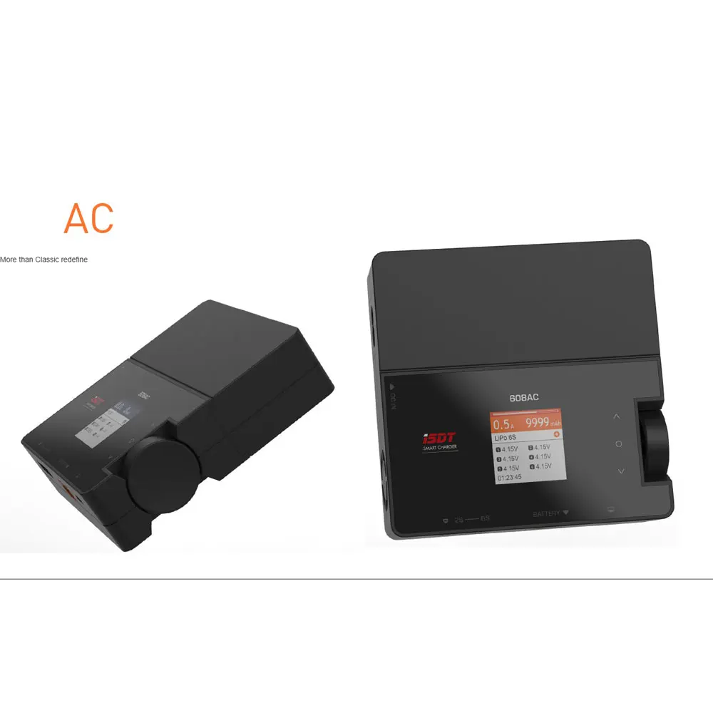 ISDT 608AC AC 50W DC 200W 8A BattGo Smart Battery Charger Discharger with Detachable Power Supply for RC FPV Racing Drone Parts