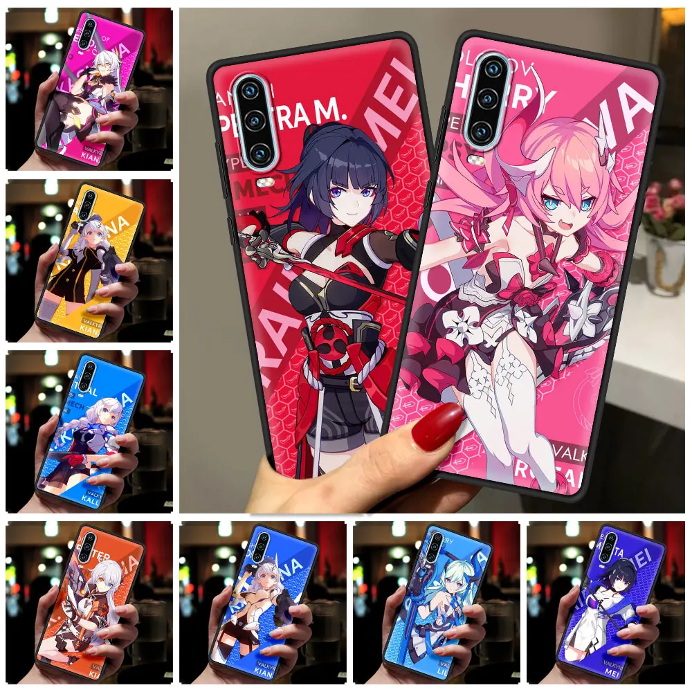 Honkai Impact Phone Case For Huawei P30 P40 Lite E P50 P20 Pro Y9 Y7 Y6 2019 P Smart 2021 Z Y6p Y7a Y9s Black Cover Silicone