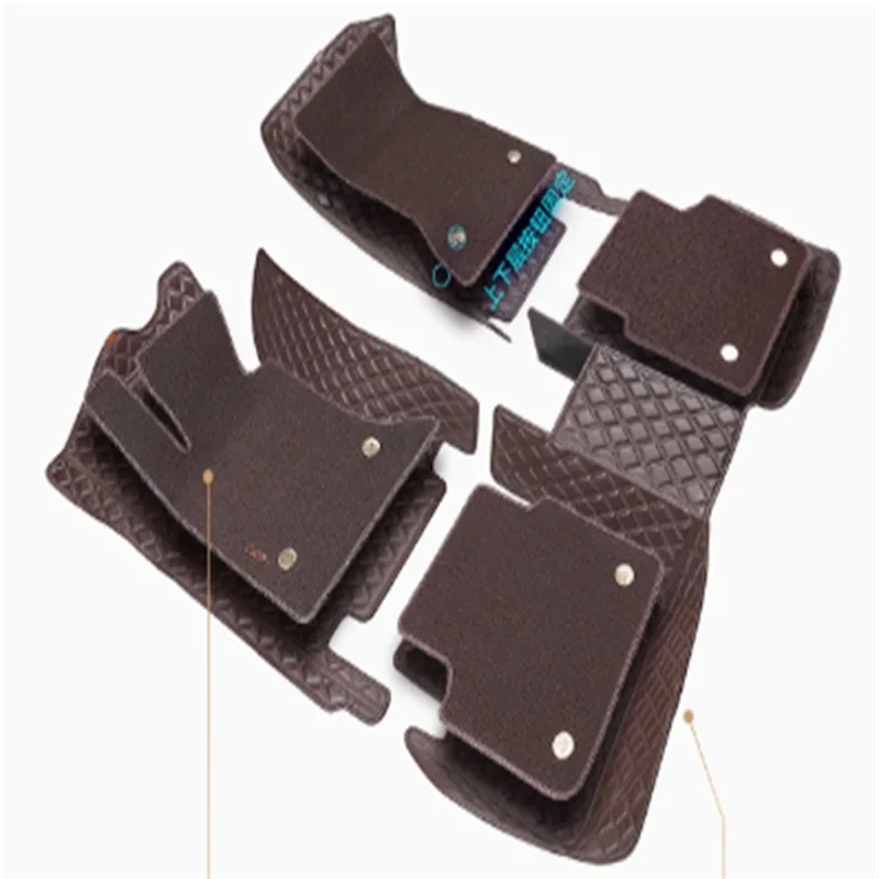 

For Smart Forfour Auto New Models Double Layer 5D Custom Car Floor Mats Carpets Foot Liners Car Accessories Floor Liners