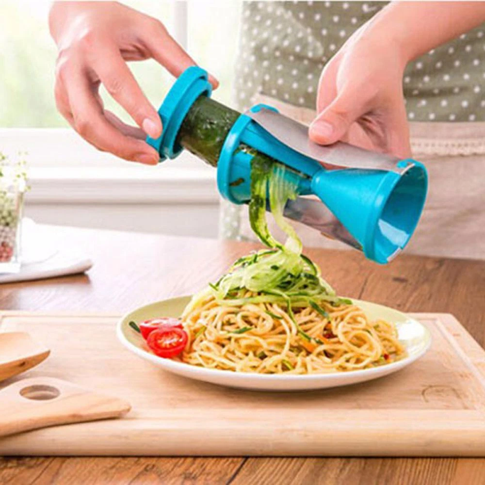 

Carrot potato Italian slicer best spiralizer spiral pasta machine fettuccine manual slicer can use double head