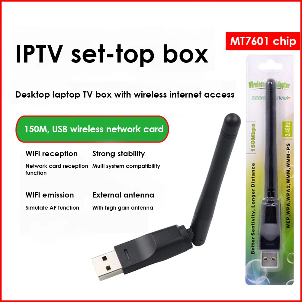 Wifi Wifi Reception Strong Compatibility Simulate Function With High Gain Antenna Wifi Transmitter Mini Usb Wifi Adapter