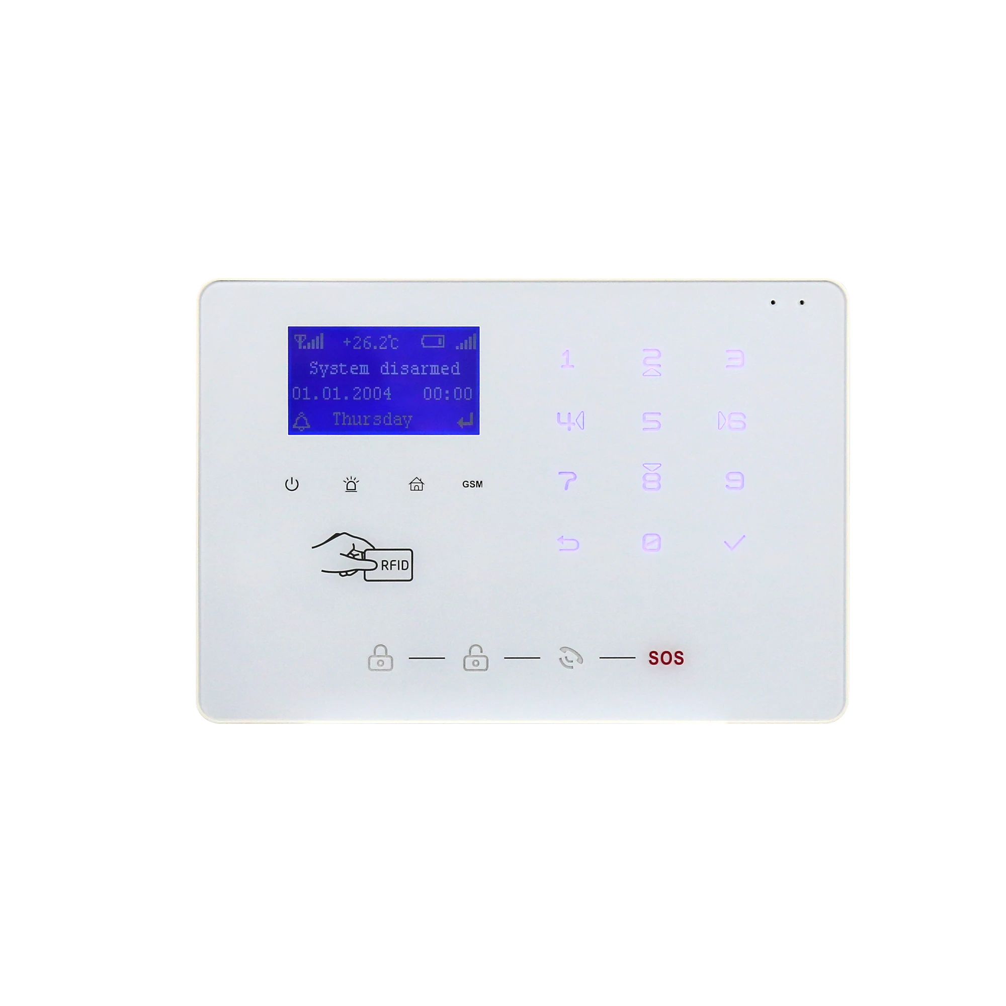 Low power fire systems wifi wireless intelligent security signal detector gsm module home alarm system