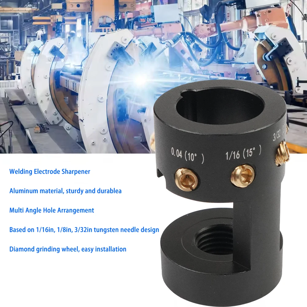Aluminium-Wolfram-Elektroden-Schärfgerät, WIG-Schweißgerät mit Trennschlitz, Multi-Winkel und Offsets