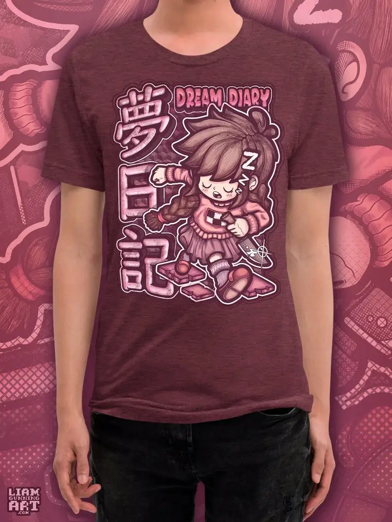 Футболка YUME NIKKI : Dream Diary в стиле ретро унисекс с графическим рисунком