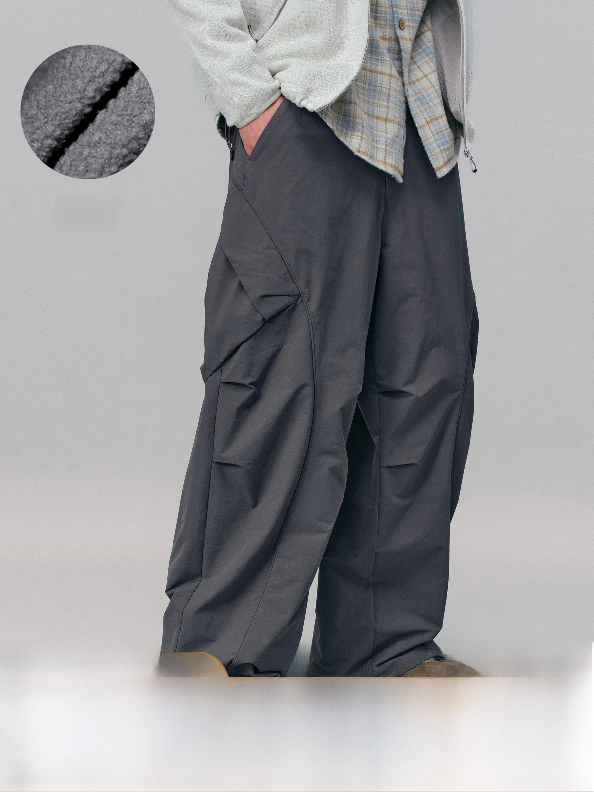 

Monterest Men's Outdoor Casual Pants Water-Resistant Fce-Lined Cargo Trousers Knife-ape Design Autumn Winter Youth Faion