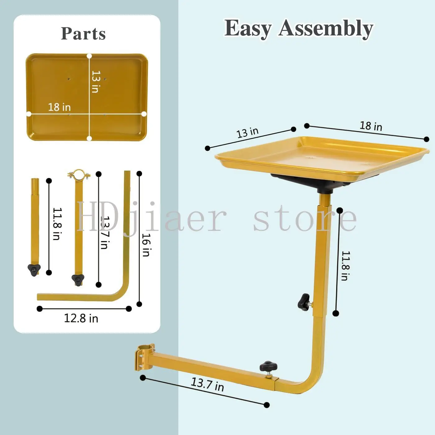 

New Salon Chair Gold Tray Hair Salon Simple Storage Tool Shelf
