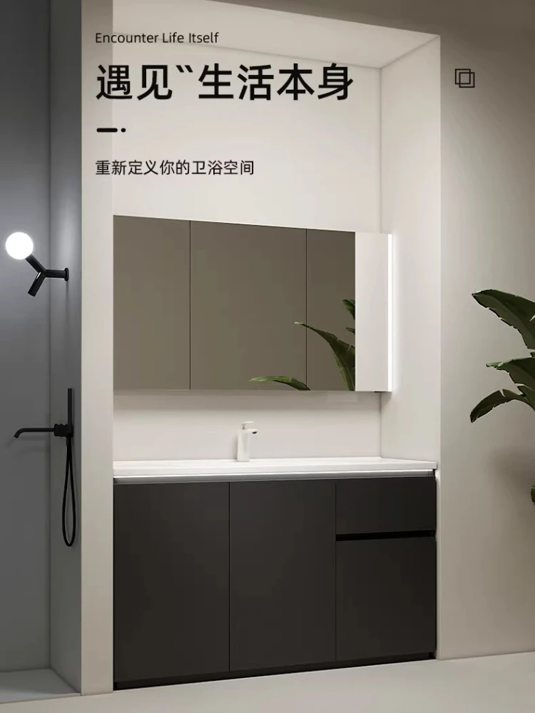 Floor-to-ceiling bathroom cabinet Ceramic integrated basin Toilet Floor-to-ceiling wash basin Bathroom cabinet
