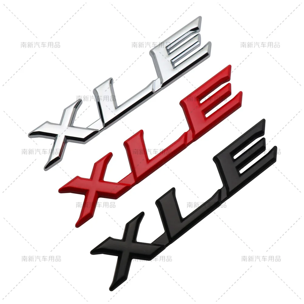 Car Styling 3D XLE Car Metal Alloy RearTrunk Fender Adhesive Badge Body Tailgate Displaceme Emblem For Toyota Sienna