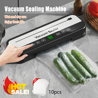 Electric Vacuum Sealer Dry Wet Food Vacuum Packaging Machine Built-in Cutter Kitchen Food Storage Seal Touch key with 10pcs Bags