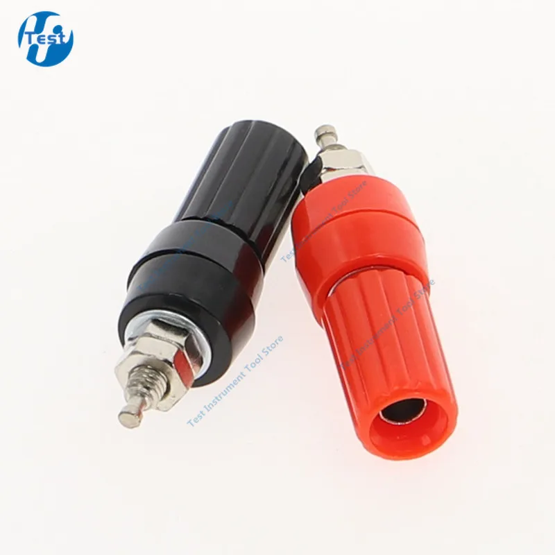 10pcs 24A Speaker Binding Post Terminal 4mm Banana Plug Audio Cable Connection Test Probe Conversion Adapter M4*44