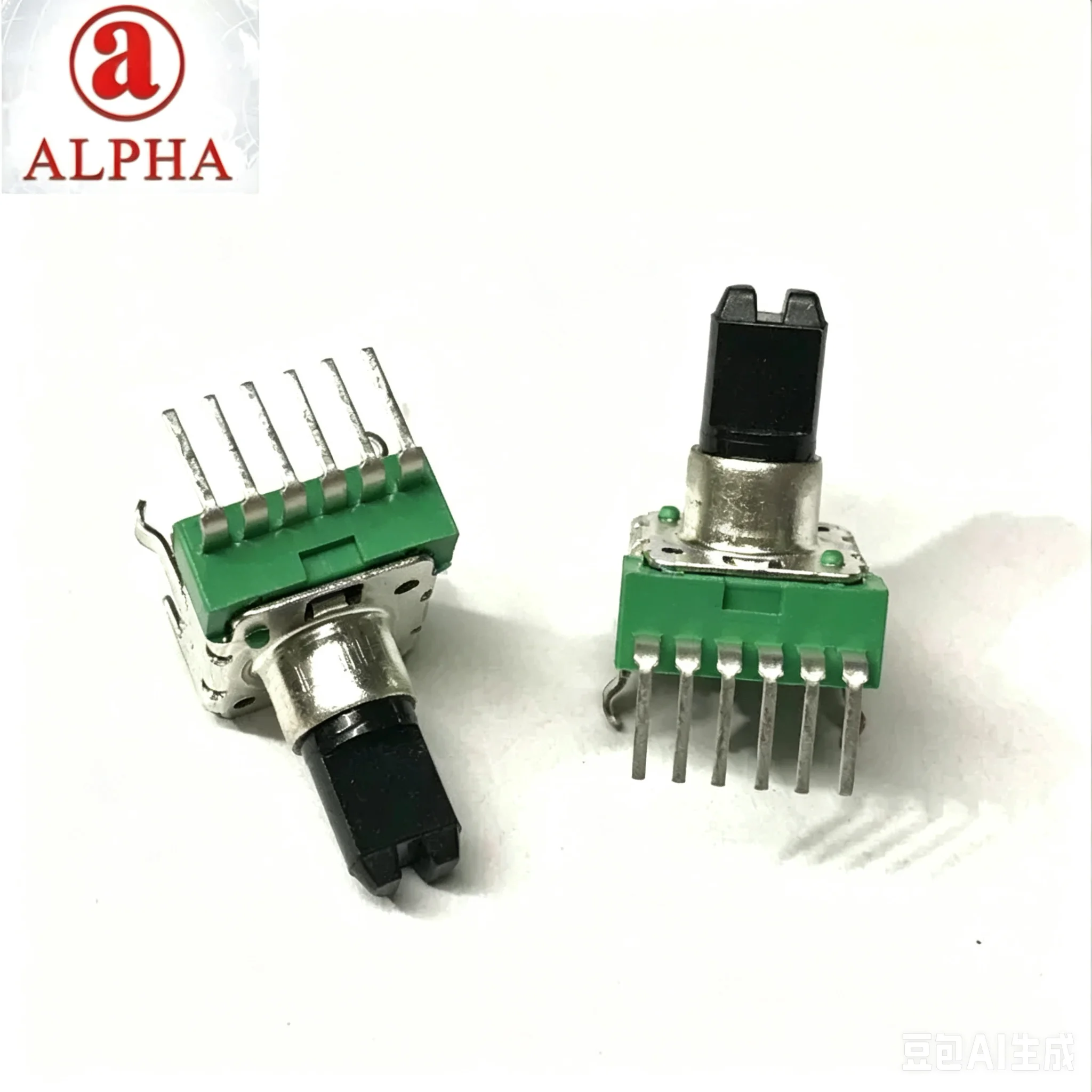 Taiwan ALPHA RK12 6-Pin Potentiometer C10K for Amplifier, Speaker, and Ultrasonic Equipment Rotary Potentiometer 13MM shaft-10PC