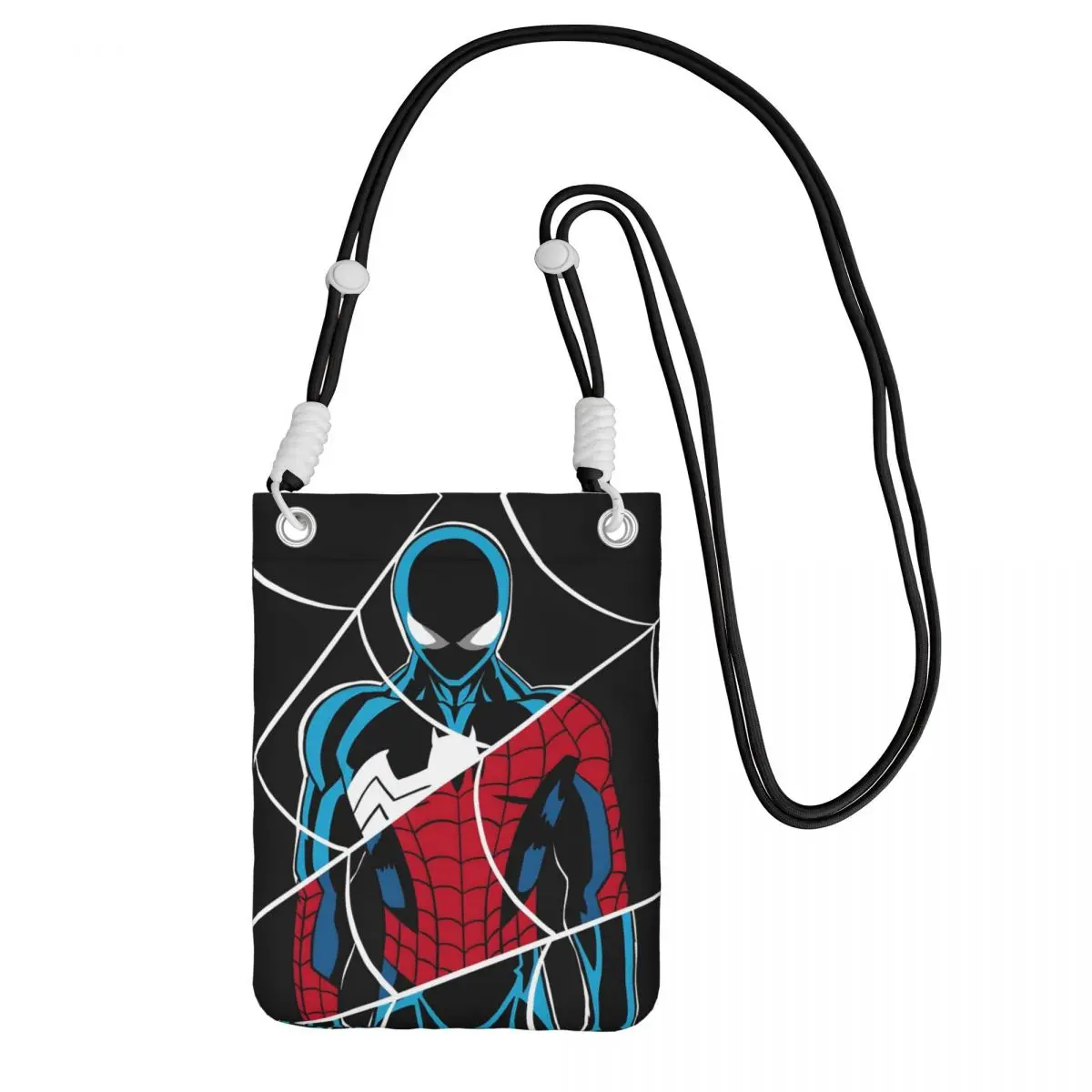 

Custom Spider Man Smart Phone Wallet With Strap Comics Crossbody Bag Men Women Cycling Camping Mobile Phone Bag