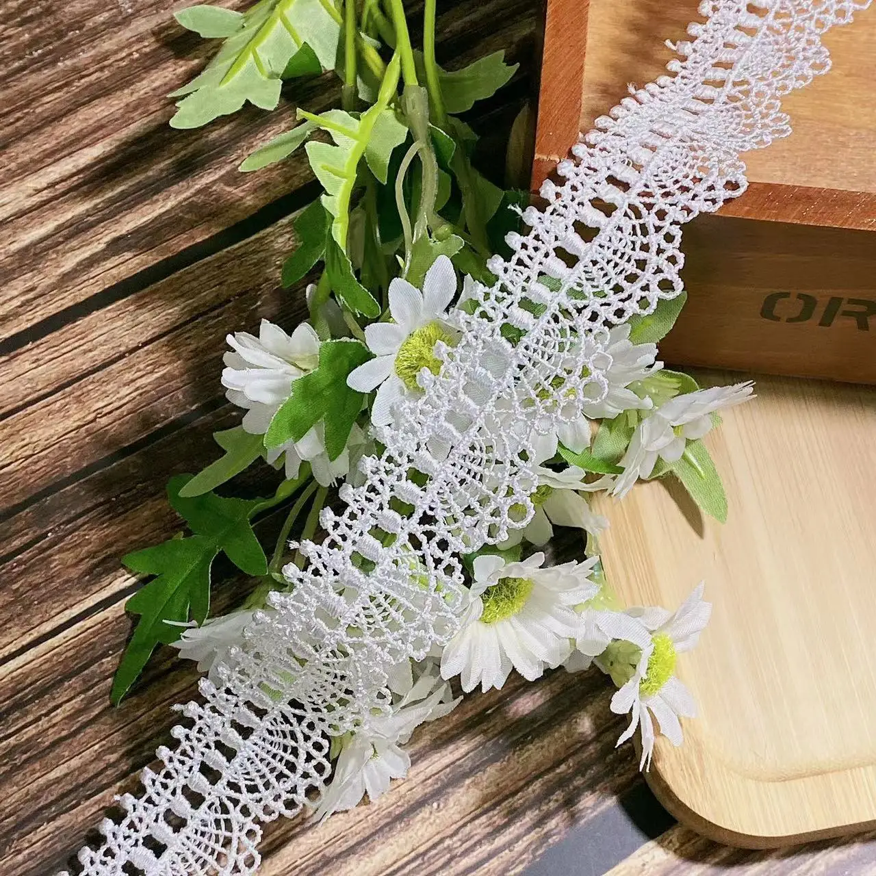 3CM Wide New Black Embroidery Flower Lace Fabric Trim Ribbon DIY Sewing Bridal Applique Collar Dubai Guipure Dress Wedding Decor