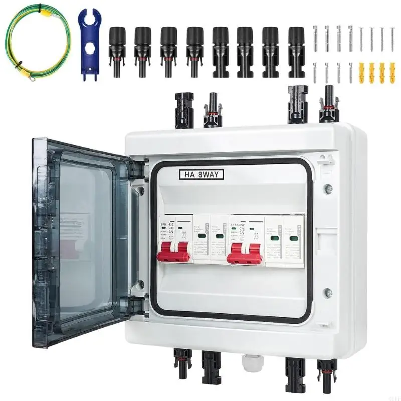 الطاقة الشمسية لفصل المفاتيح، صندوق موحد، صندوق قاطع دوائر مقاوم للماء مع واقي من زيادة التيار وموصلات الألواح الشمسية #5