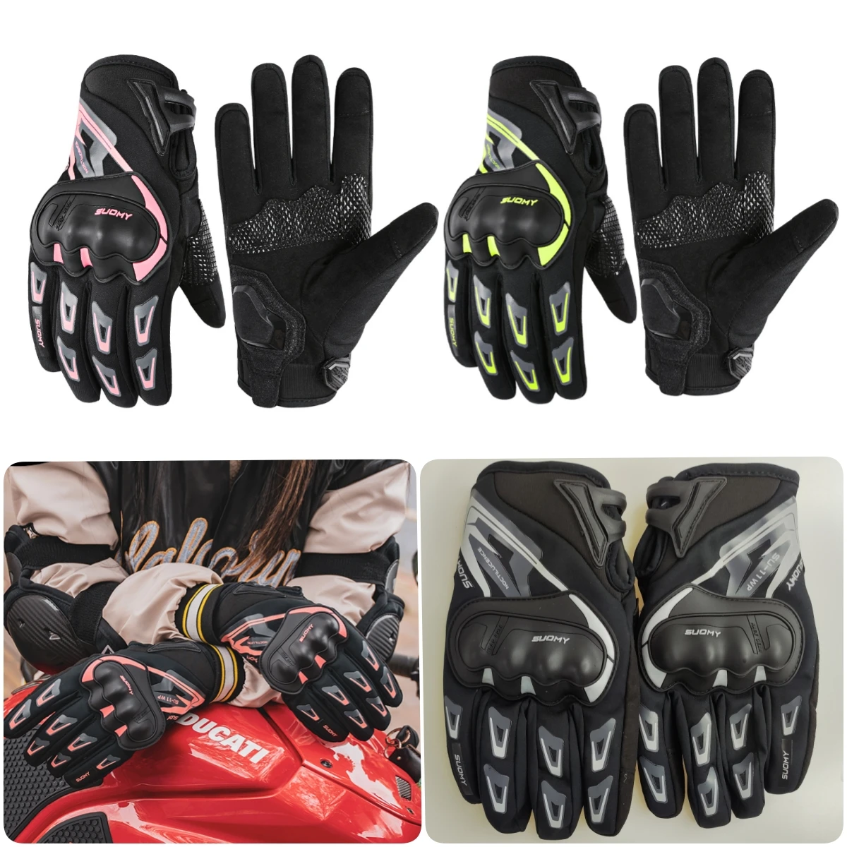 

Winter Riding Gloves Waterproof & Windproof Winter Gloves for Motorcycle and Bicycle Full Finger Gloves
