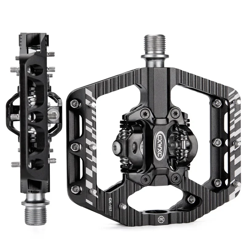 Ultraleichte Rutschfeste Doppelseitige Verschließbare Mountainbike-Pedale aus Aluminiumlegierung mit 3 Gedichteten Lagern Flache Plattform MTB Fahrradpedale