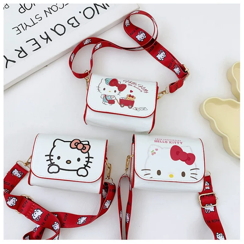 Kawaii أنيمي مرحبا كيتي حقائب كروسبودي صغيرة الفتيات النساء الفاخرة حقيبة ذات علامة تجارية عالية الجودة مصمم حقائب الهدايا