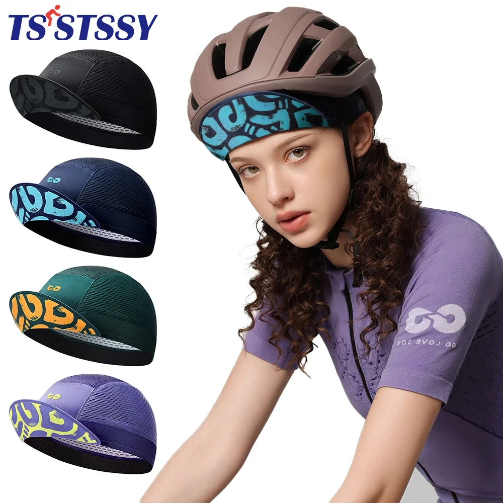 Outdoor Sport Cycling Cap - Polyester Road Cycling Hat-Under Helmet - Cycling Helmet Liner Breathable Sweat Uptake for Men Women