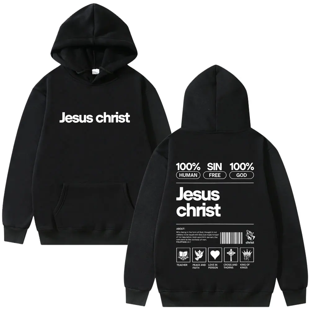 

Christian Jesus Christ Fitness Gym Hoodie Men Women Fashion Oversized Streetwear Male Vintage Casual Fleece Cotton Sweatshirt