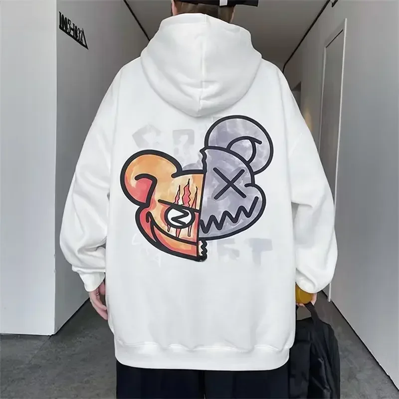 بلوزة مطبوعة بمقاس كبير للرجال والنساء، فضفاضة كاجوال، ناعمة، مريحة ومسامية، بلوفر فضفاض للرياضات الخارجية #2