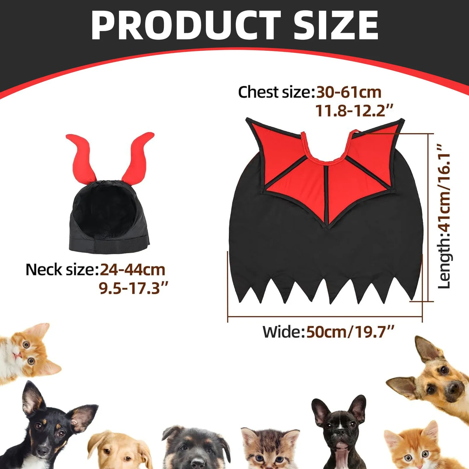 Halloween Pet Cape Costume Cat Cloak Costume With Devil Horns Hat Funny Dog Mantle Apparel For Small Medium Dogs Cats Puppy