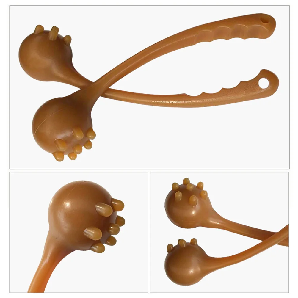 

Silicone Massage Hammer Brown Durable Non-Slip Handle For Back Neck Shoulder Therapy Stress Relief Multifunctional Fitness Rod