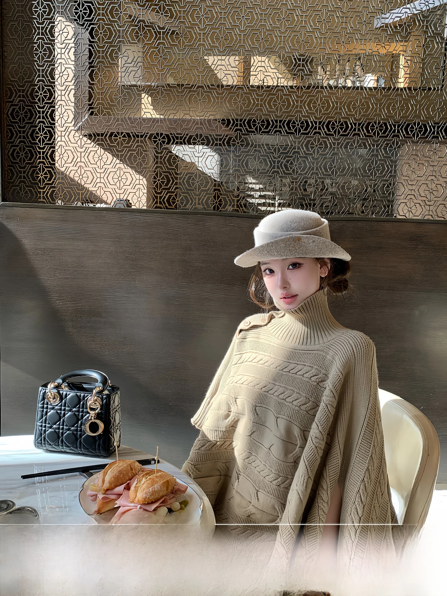 

Вязаный свитер с высоким воротником и асимметричным кроем в корейском стиле для женщин и девушек, теплый, модный, зимний