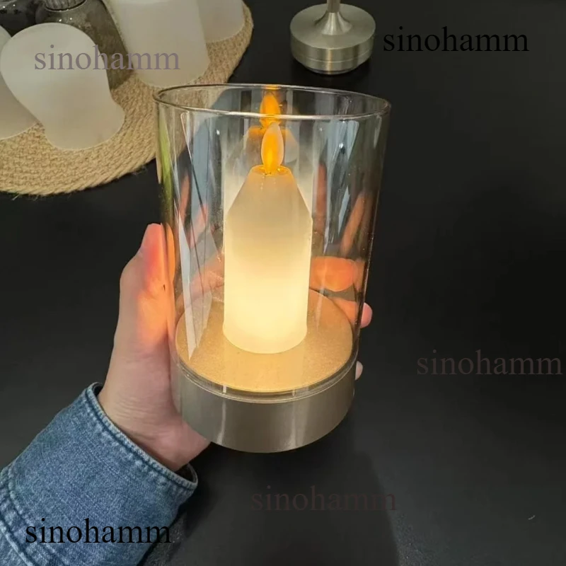 매직 캔들 야간 조명 스마트 인간 모션 센서 제어 USB 충전식 주변 조명 카페, 침실 생일 웨딩 장식