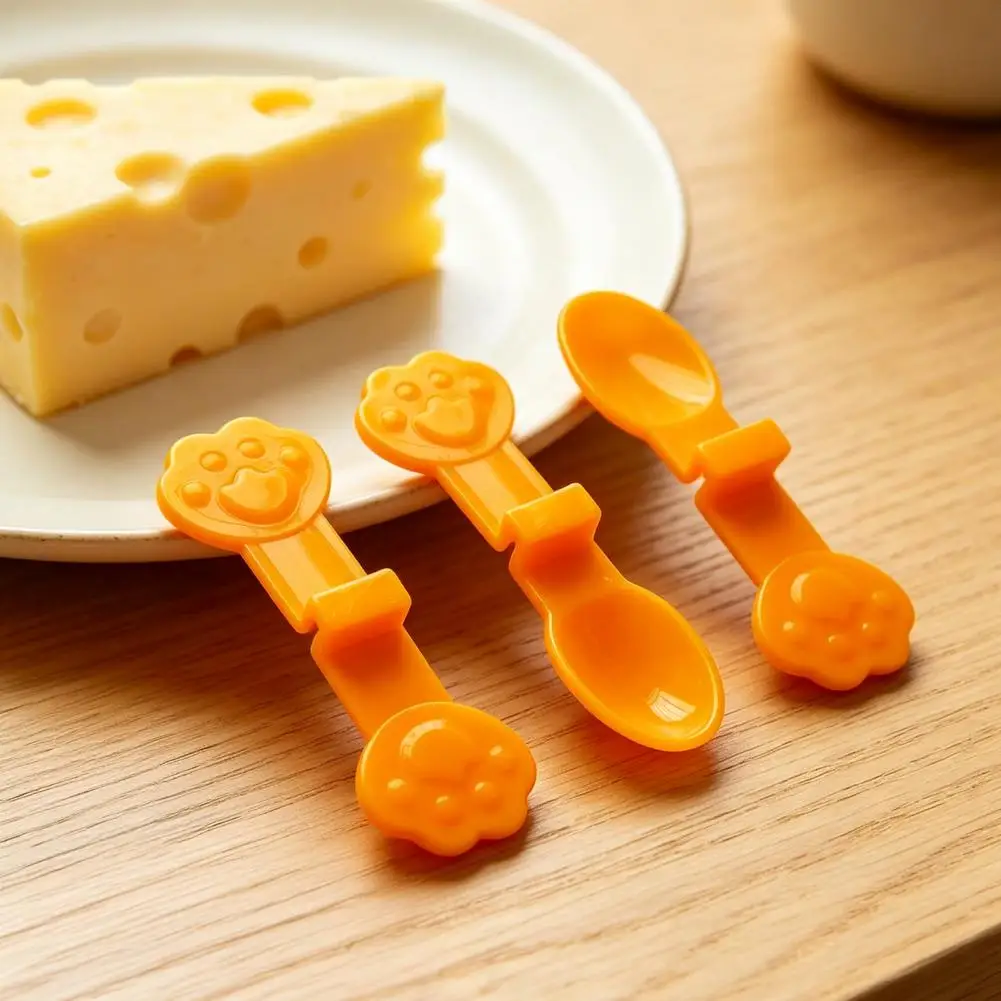 Cheese Clip Mold Cheese Shaping Tool Cheese Stick Mold Set with Paw Print Handle Plastic Ice Pop Jelly Pudding Maker