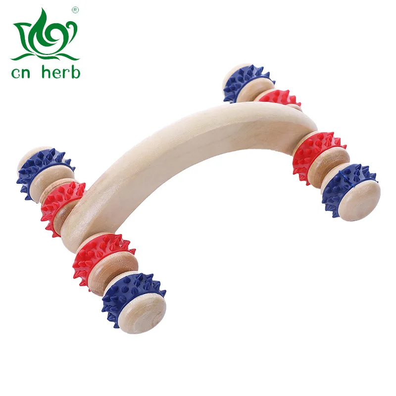 CN Herb Roller Massager Back Abdomen Leg Massage Wheel Eight-wheel Finger Massager  Massage Tool  Back Massager  Foot Massager