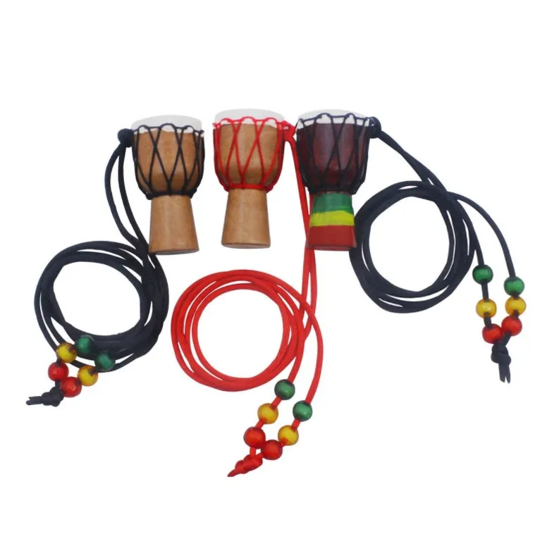 

African Wood Drum Djembe Mini Mini Desktop Gift Gift Percussion African Drum Necklace Instrument Music Lover Decor