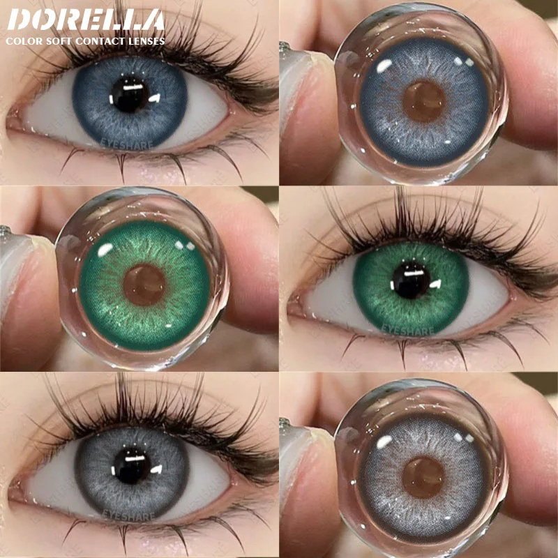 D\'ORELLA 1pair Colored Pupils for Eyes Blue Pupils Green High Quality Colored Contact Lenses Brown Natural Lens Gray Eye Lenses