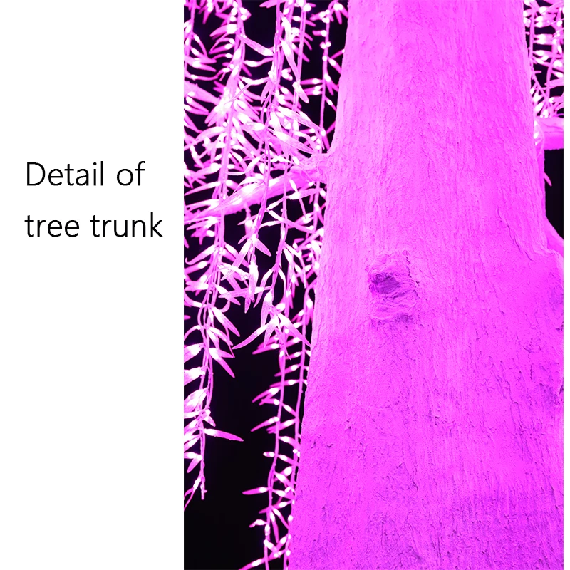 Customizable IP65 LED Artificial Cherry Blossom Willow Tree Light Indoor Outdoor Metal Landscape Decorations for Diwali