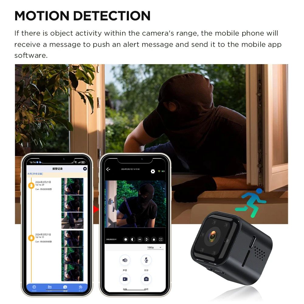 2024 New AS03 mini camera Remote Control Infrared Surveillance 2MP Security Mini WiFi Camera NIGHT VISION Wireless 1080p Camera