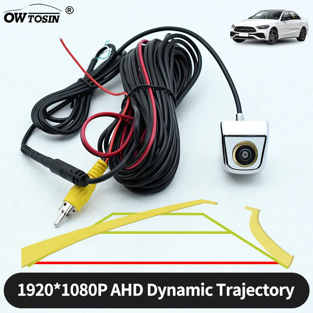 

Резервная автомобильная камера ночного видения для любого автомобиля, универсальная 170 ° AHD 1080P Динамическая траекторичная камера заднего вида для автомобиля