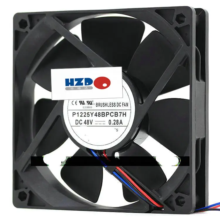 hzdo P1225Y48BPLB7h-7 12025 48v 0.28a 3wire Cooling Fan 120*120*25MM 12cm P1225Y48BPLB5H