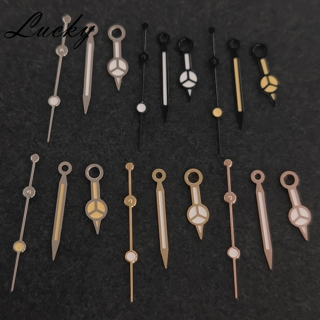 High Quality  NH35 Hands Retro Watch Green Lume Luminous Black Silver Rose Gold Watches Pointers Fit NH35/NH36/4R/7S Movement