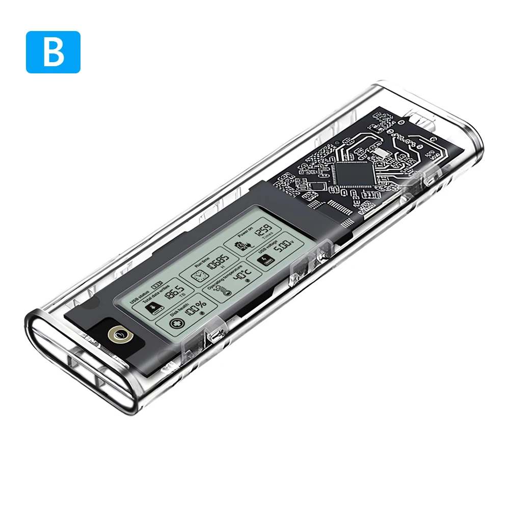M.2NVME/NGFF Dual Protocol Solid State Drive Case Multi-Purpose Digital Display Drive Case External M.2 Adapter SL-TN10-P-AC