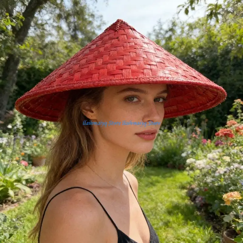 573B Durable Bamboo Straw Hat With Excellent Ventilation Perfect for Long Hours in the Sun or Peasant Outfits