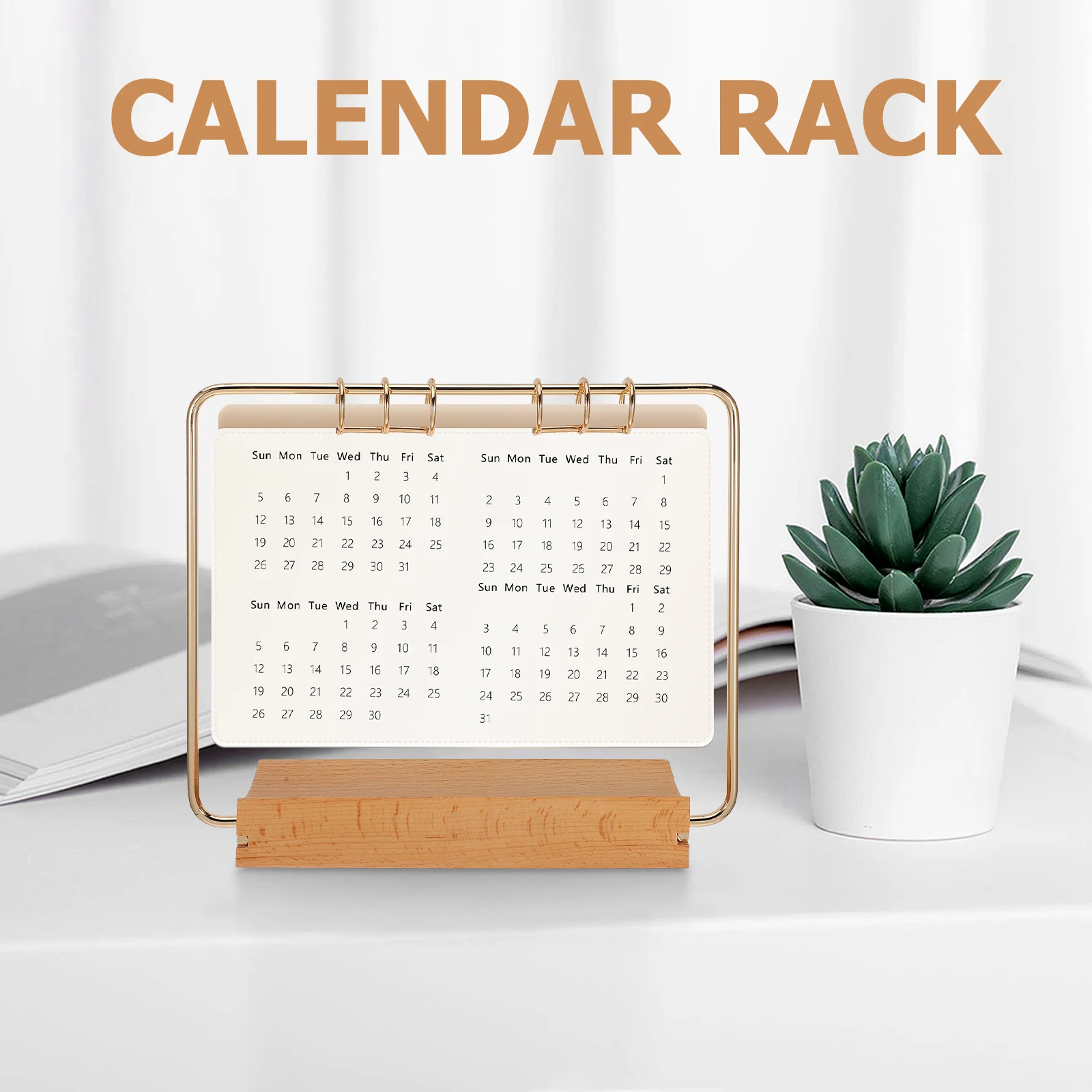 

1 set 1 Set Of Iron Desk Stand Stable Support Space Saving Adjustable Flip Calendar Rack For Office Home Stylish Modern