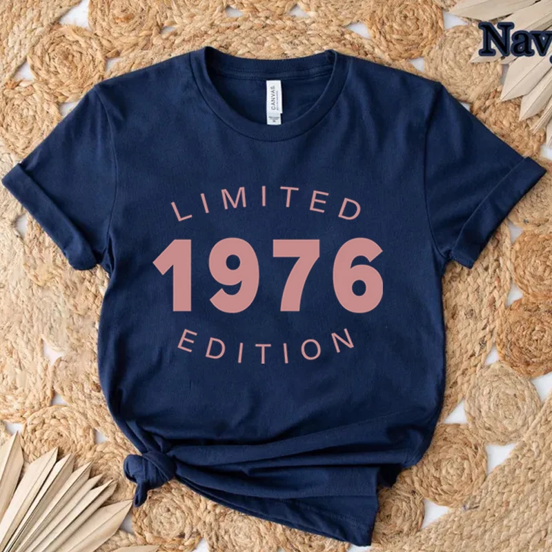 Vintage 1975 Birthday Tee 1970 To 1979 Limited Edition Women's T-Shirt 1970 To 1979 Born Tee Top Ladies 50th Birthday T-Shirts