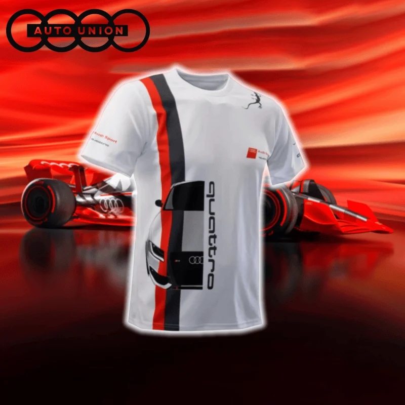 

Audi Quattro Unisex Quick-drying T-shirt 2025 New Comfortable Casual Sports Racing Short-sleeved High-quality Breathable T-shirt