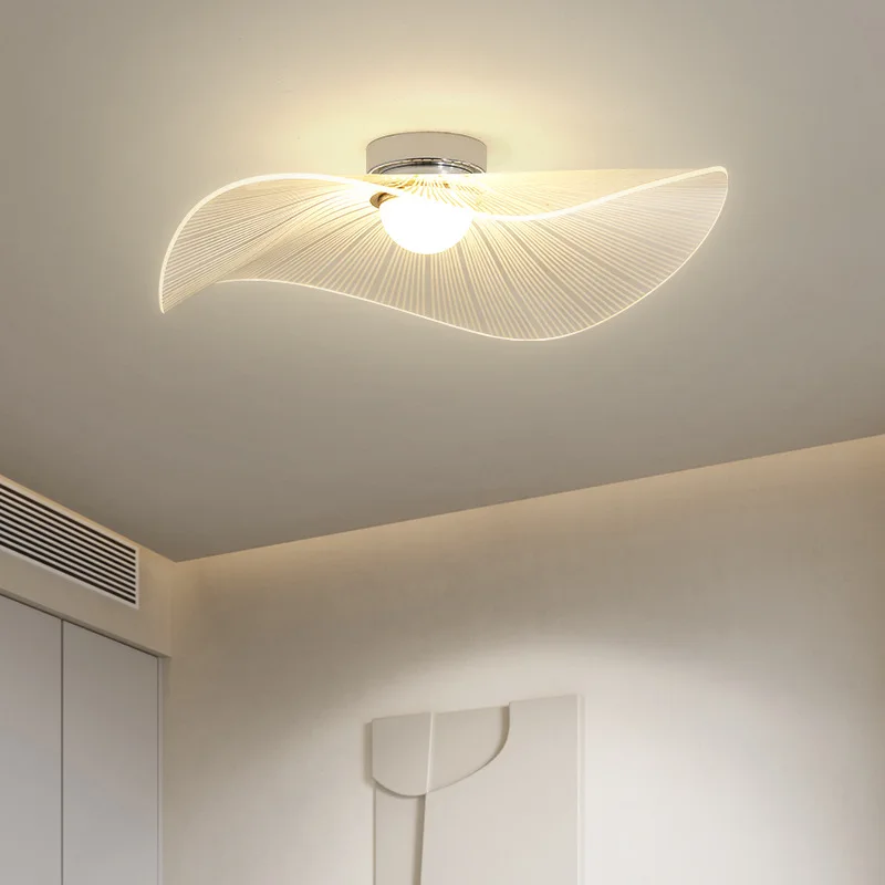 Nordic Creative Lotus Leaf Acrylic Ceiling Light Modern Simple Living Room Bedroom LED Dining Table Dining Room Decoration Light