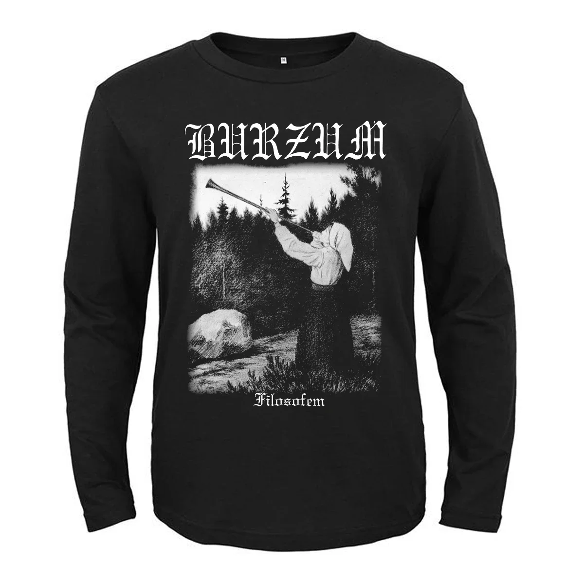 Burzum Heavy Mental Band Printed T-shirt Mens Long Sleeve Tshirt Music Graphic Tee-shirt Harajuku Streetwear Oversized T Shirts