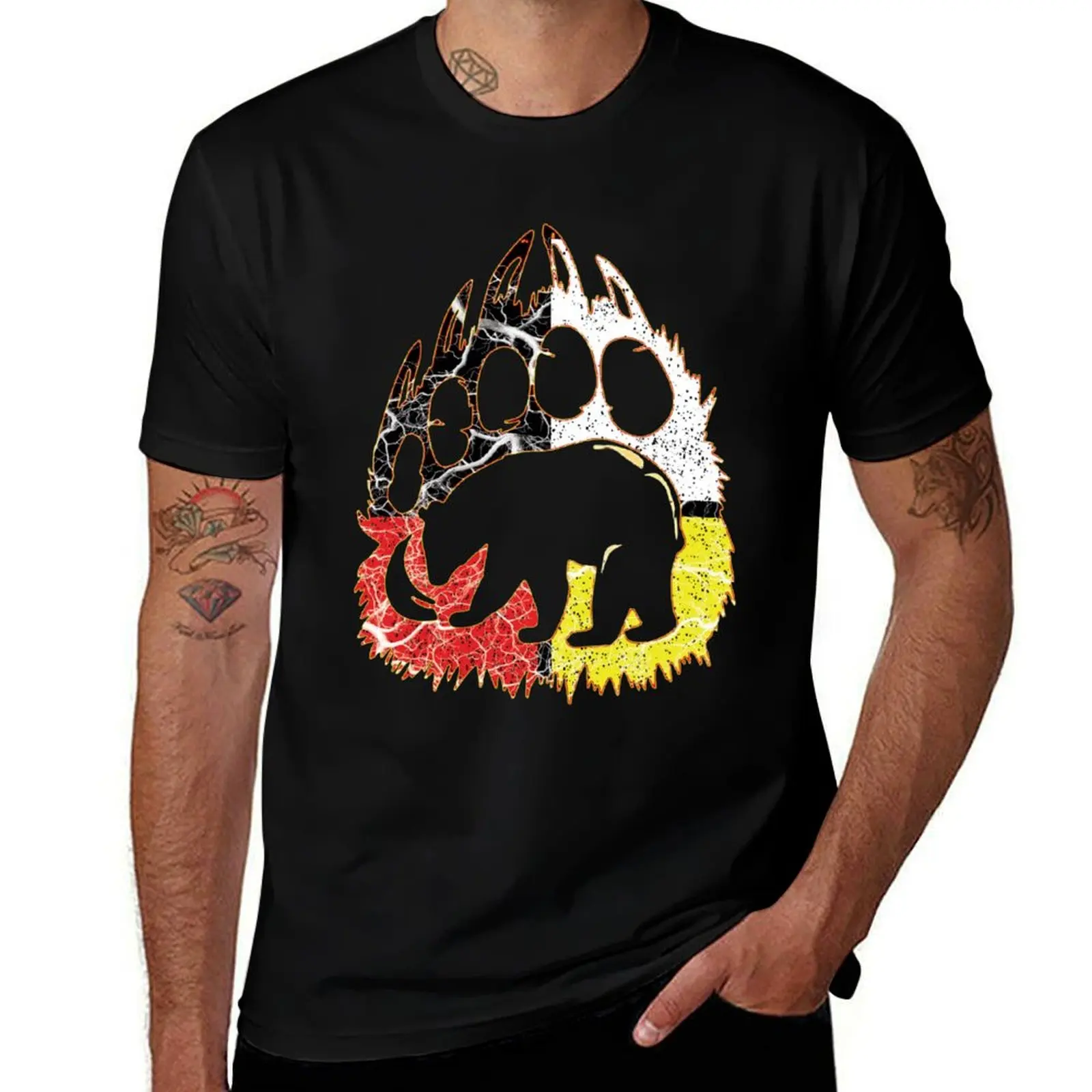 Medicine Weel - Native American Bear T-Shirt Comfort Stretch Tee Shirt