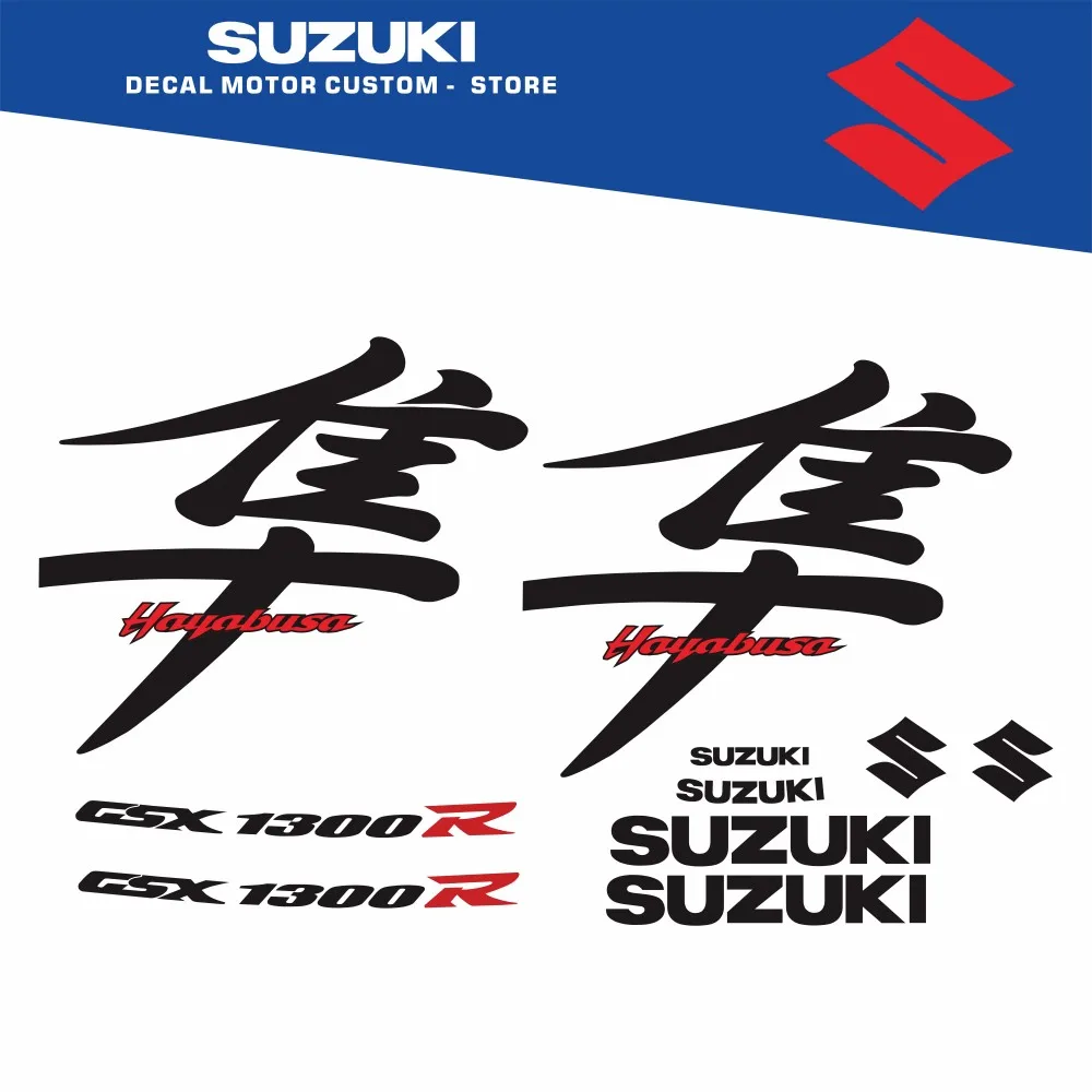 

Body decoration protection sticker motorcycle reflective decal for SUZUKI GSX-R-1300 HAYABUSA GSXR1300 BLACK GREY 1999-2012